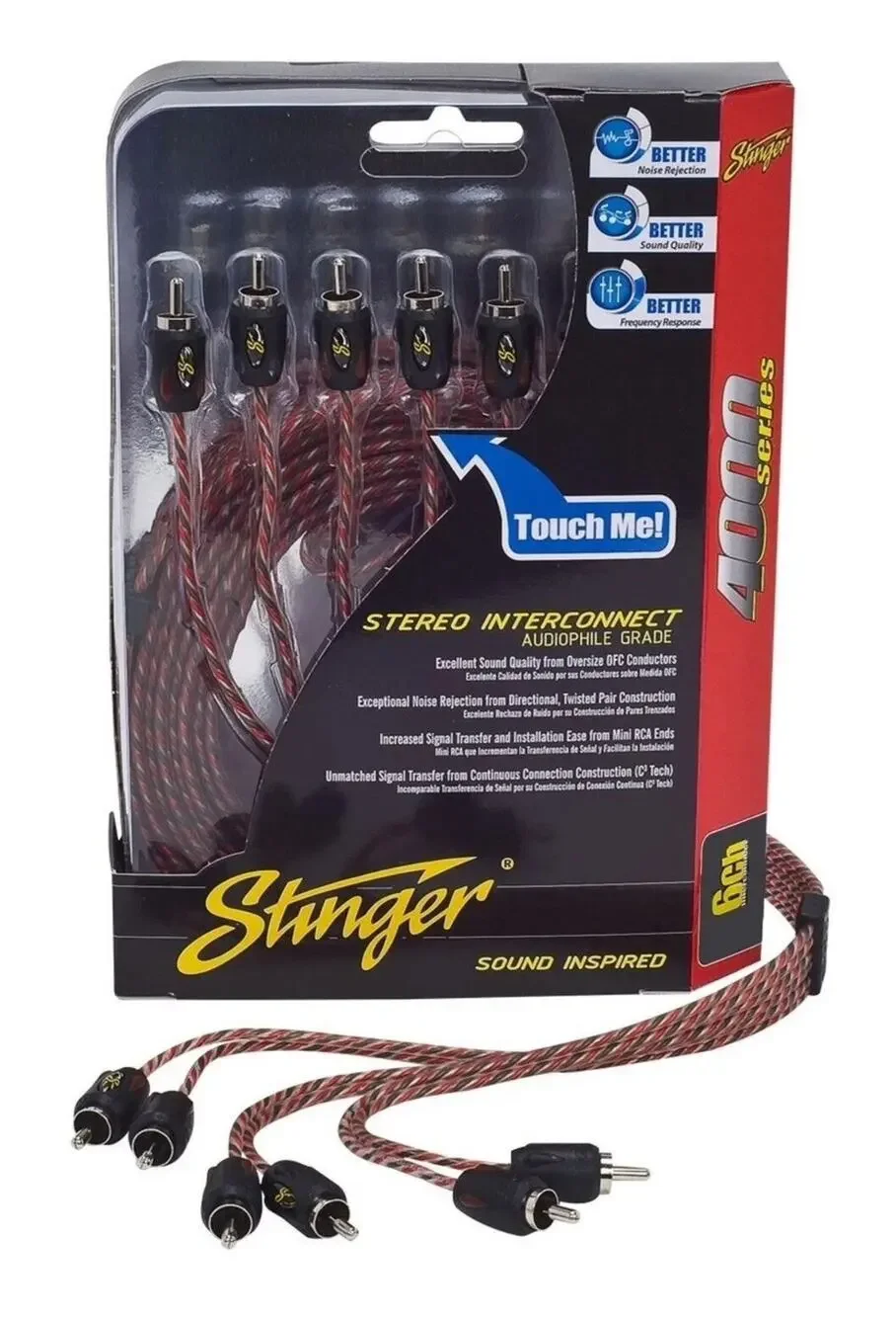 Stinger SI4617 17-Foot 4000 Series Professional 6 Channel RCA Interconnects NEW
